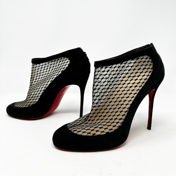 Christian Louboutin Anna May 100 Lace Ankle Boots EU 39.5 - Picture 3 of 10